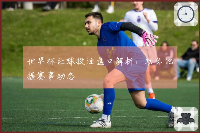 世界杯让球投注盘口解析，助你把握赛事动态